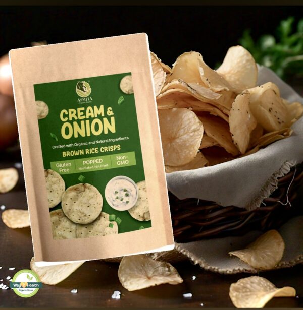 Brown Rice Crisps Cream & Onion 50g
