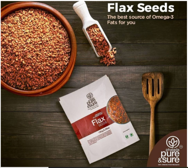 Organic Flax Seeds-150 g - Image 2