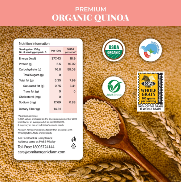 Organic Quinoa - 500 gm - Image 2